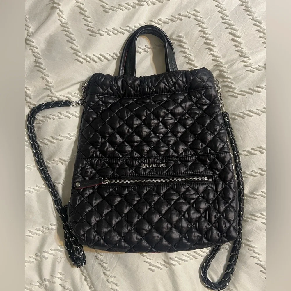 MZ Wallace Black Quilted Backpack - Picture 3 of 7